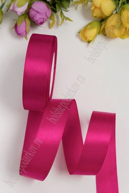 Лента атласная 2,5 см*25 ярд (SF-1357) малиновый №072