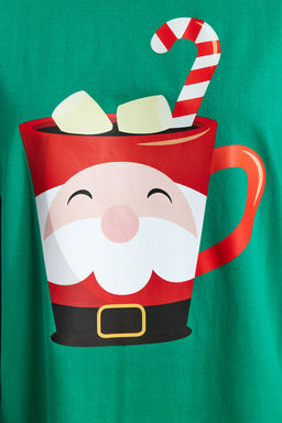 Trendyolmilla Yesil %100 Pamuklu Y?lbas? Temal? Orme Pijama Tak?m? THMAW24PT00059  фото 5