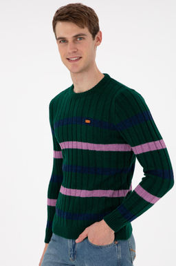 Erkek Regular Fit Bisiklet Yaka Koyu Ye_il Kazak - U.s. polo assn фото 3