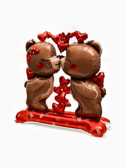 Воздушный шар фольгированный 50" «Влюбленные мишки", под воздух