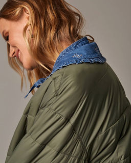 Синий джинсовый воротник с вышивкой - Incity фото 5