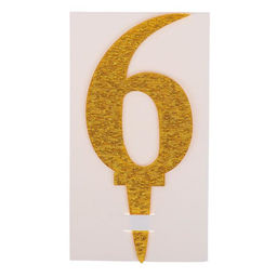 Цена за 5 шт. Топпер для торта 6, акрил, МИКС