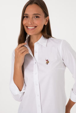Kad_n Beyaz Uzun Kollu Basic G_mlek Sepette S_rpriz _ndirim - U.s. polo assn фото 2