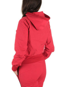 9601 RED/BLACK Костюм спортивный тройка женский (100% полиэстер )