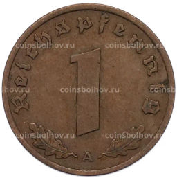 Монета 1 рейхспфенниг 1937 года A Германия
