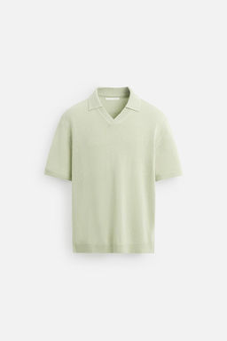 TEXTURED KNIT POLO SHIRT - Zara фото 12