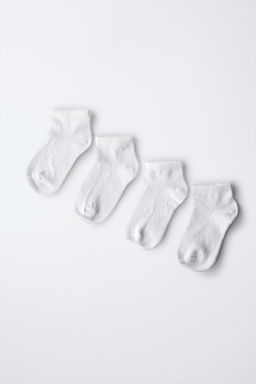 FOUR-PACK OF PLAIN ANKLE SOCKS - Zara фото 3
