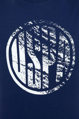 Erkek Lacivert Bisiklet Yaka T-Shirt