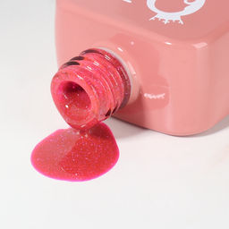 Гель лак для ногтей, неоновый, светоотражающий, трехфазный, 10 мл, LED/UV, розовый (17)