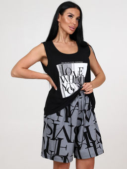 404 ПИЖАМА (шорты, майка) (Серый) - А-дина фото 3