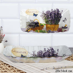 Блюдо прямоугольное глубокое 28 см / S440611W W030 GREY /уп 6/36/ цветная коробка