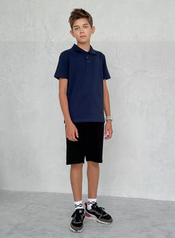 CRB wear / CWJB 63886-41 Рубашка-поло для мальчика,темно-синий/Ex.Cherubino фото 4