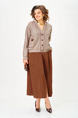 Костюм Aira Style 24131 бежево-коричневый