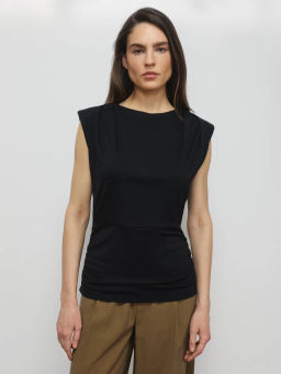 Футболка из вискозы с драпировкой / Zarina фото 3