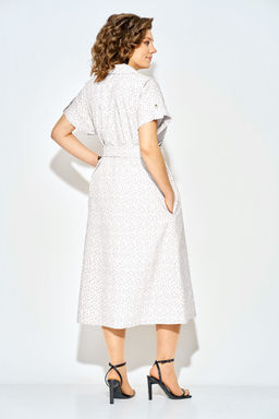 Платье Liliana 1521 белый+горох