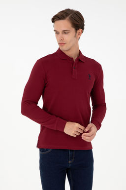 Мужской бордово-красный базовый свитшот Неожиданная скидка в корзине