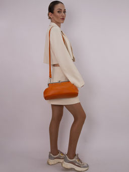 LACCOMA сумка Фиона-Ф826-оранжевый эко кожа хлопок фото 7