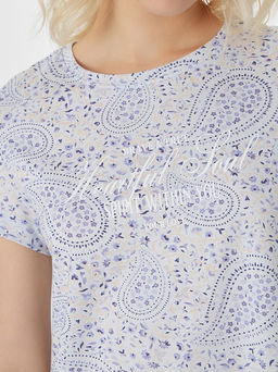 Сорочка ночная женская голубая с узором - Mark formelle фото 3