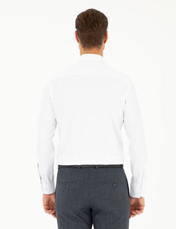 Beyaz Slim Fit Arm_rl_ Uzun Kollu G_mlek