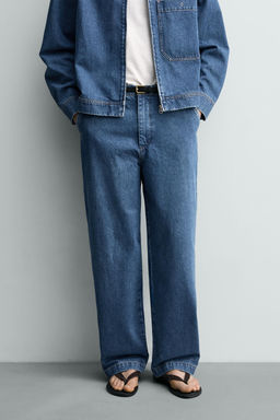 PANTAL?N CHINO DENIM STRAIGHT FIT / Azul