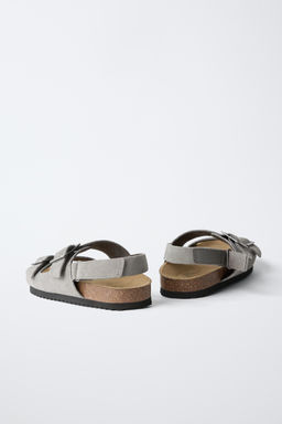 SANDALIA HEBILLAS PIEL / Gris - Zara фото 5