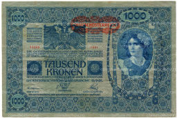 1000 крон 1902 года Австрия  надпечатка