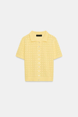 CHAQUETA POLO PUNTO MANGA CORTA / Amarillo - Zara фото 8