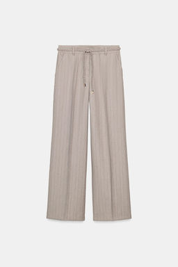 HERRINGBONE TROUSERS WITH BRAIDED BELT - Zara фото 7