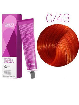 Стойкая краска 0/43 Mix медно-золотистый микстон LondaColor