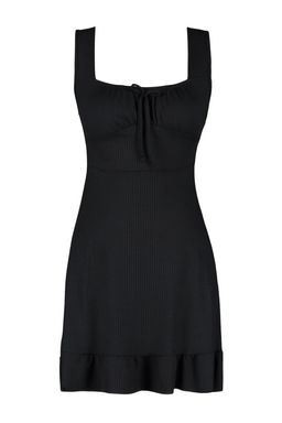 Siyah*001 Kare Yaka Volanl? A-Line Mini Orme Mini Elbise TWOSS23EL00348 - Trendyolmilla фото 16