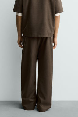 PANTAL?N FLUIDO WIDE FIT / Khaki - Zara фото 3