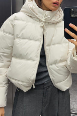 WATER AND WIND PROTECTION SHORT PUFFER ANORAK - Zara фото 13