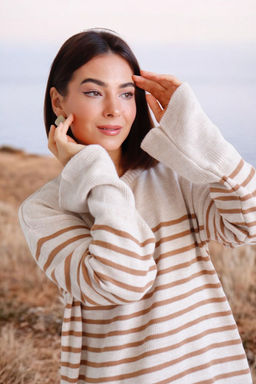 10407 Джемпер удлинённый в полоску - Martichelli фото 20