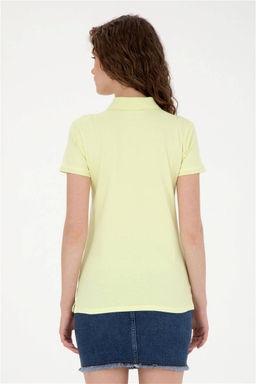 Женская светло-желтая базовая футболка - U.s. polo assn фото 5
