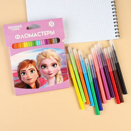Фломастеры Холодное сердце, 12 цветов, вентилируемый колпачок - Disney фото 4