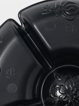 Менажница глубокая, 6 секций, d=28 см, пластик, чёрная