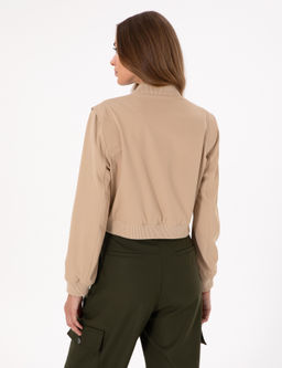 Bej Crop Top Ceket - Pierre cardin фото 5