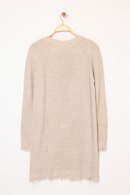 TRENDYOLMILLA Haki Mini Triko Genis Kal?p Ak?tma Detayl? Duz Elbise TWOAW24EL00113 фото 37