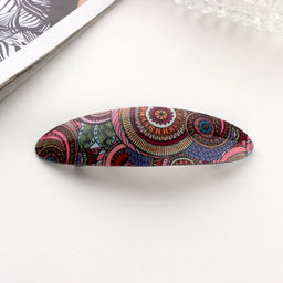 Цена за 2 шт. Заколка-автомат для волос "Сильва" весна узоры, 9,5 см, микс