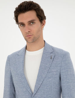 Mavi Slim Fit Keten Kar___ml_ Spor Ceket