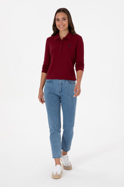 Kad_n Bordo Basic Polo Yaka Sweatsh_rt Sepette S_rpriz _ndirim - U.s. polo assn фото 4