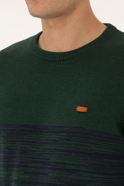 Erkek Slim Fit Bisiklet Yaka Koyu Ye_il Kazak - U.s. polo assn фото 7