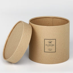 Шляпная коробка из крафта Flowers, 15 х 15 см - Дарите счастье фото 2