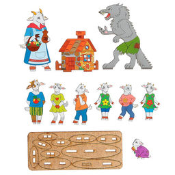 Кукольный театр сказки на столе «Семеро козлят»