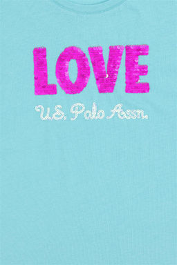 U. S. Polo Assn / Мятная футболка с круглым вырезом для девочек - U.s. polo assn фото 3