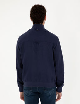 Lacivert Keten Baharl_k Mevsimlik Mont - Pierre cardin фото 5