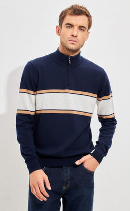 Джемпер P321-15222 navy-ochre - Primm фото 2