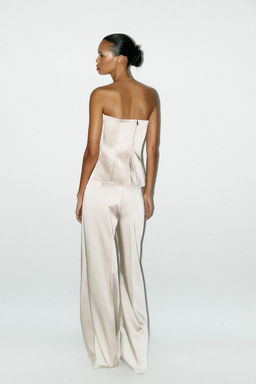 HIGH-WAIST SATIN TROUSERS - Zara фото 4