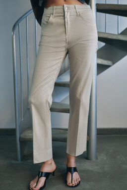 JEANS ZW COLLECTION BOOTCUT CROPPED FLARE TIRO MEDIO / Crudo / Vigor? - Zara фото 2