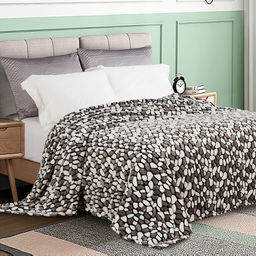 Плед/покрывало 150х200см "3D", велсофт "California" набивной, полиэстер 100%, плотность 160г/м2, упаковка: 16х33см пояс бумажный, "Домашняя мода" (Россия)